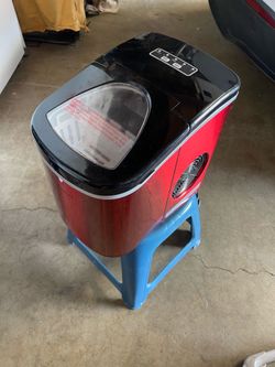 Frigidaire Countertop Ice Maker Portable Ice Machine Red Stainless