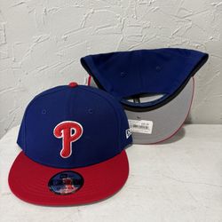MLB New Era Philadelphia Phillies Blue Red Brim 9fifty SnapBack Hats 