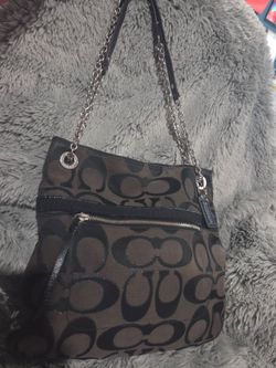 Coach Poppy metallic coach c outline with Convertible strap