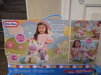 Brand New Little Tikes Unicorn Go and Grow Ride!!