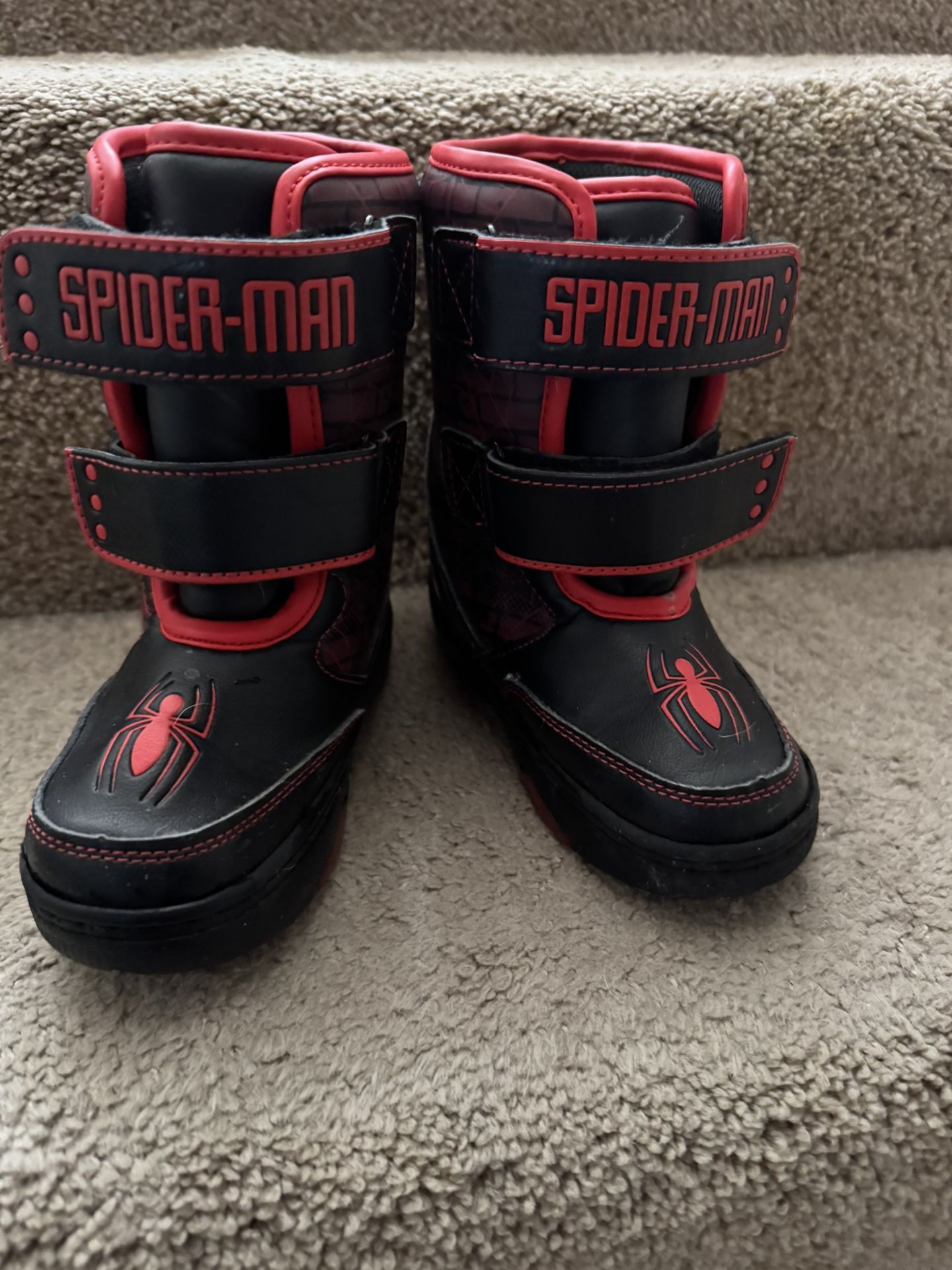 Spider-Man Snow Boots Size 10