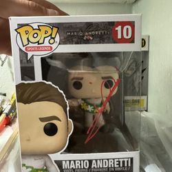 Signed Mario Andretti Funko Pop