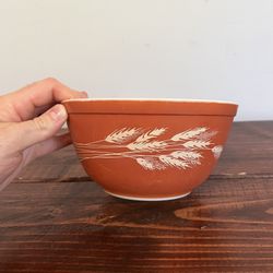 Pyrex Autumn Harvest Wheat Mixing Bowl 402 Vintage 1.5 L Liter Retro