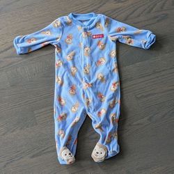Carter's Baby Boy Footed Fleece 'Handsome' Bodysuit, Blue, 6 Months