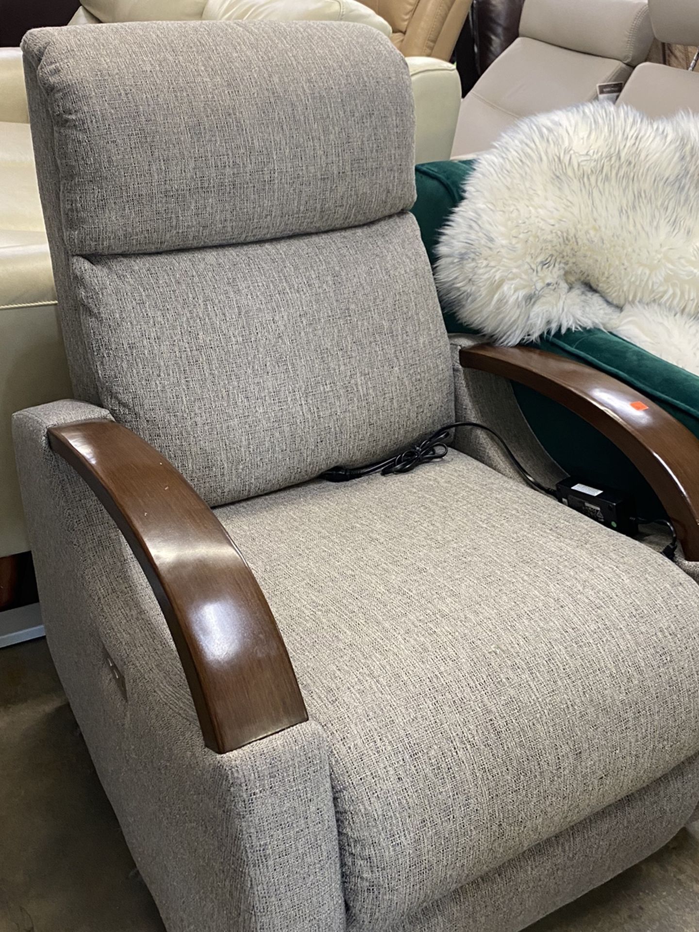 Fabric Wood Arm Recliner Furniture