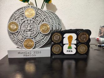 Calendario azteca porta monedas mundial 2026 ‼️‼️ no incluyen monedas ‼️‼️