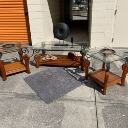 Coffee Table Set $99 For All 🍀🎁🎈🍀 Side Table, Coffee Table, Living Room Furniture, Glass Table, Wood Table, Metal Table, Decoration, Table.
