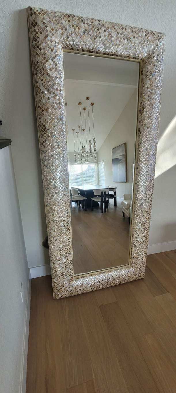 Beautiful Mother Of Pearl Large Mirror 