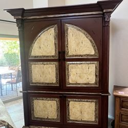 Ornate Wooden Armoire