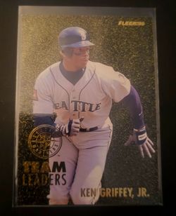1995 Fleer Team Leaders Ken Griffey Jr/Randy Johnson #12 Glitter