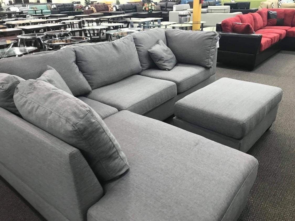 New Gray Sectional Couch Only $50 Down Payment