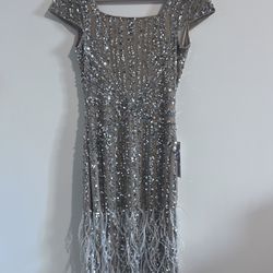 Sequin Feather Dress