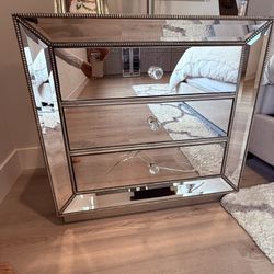 Z Gallerie Mirrored Nightstand