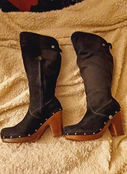 UGG Lillian Suede Clog Boots Size 8