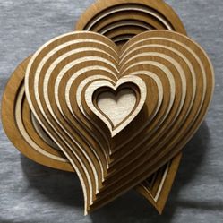 Hand Carved Heart Shaped Box 