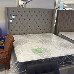 Upholstered Queen bed