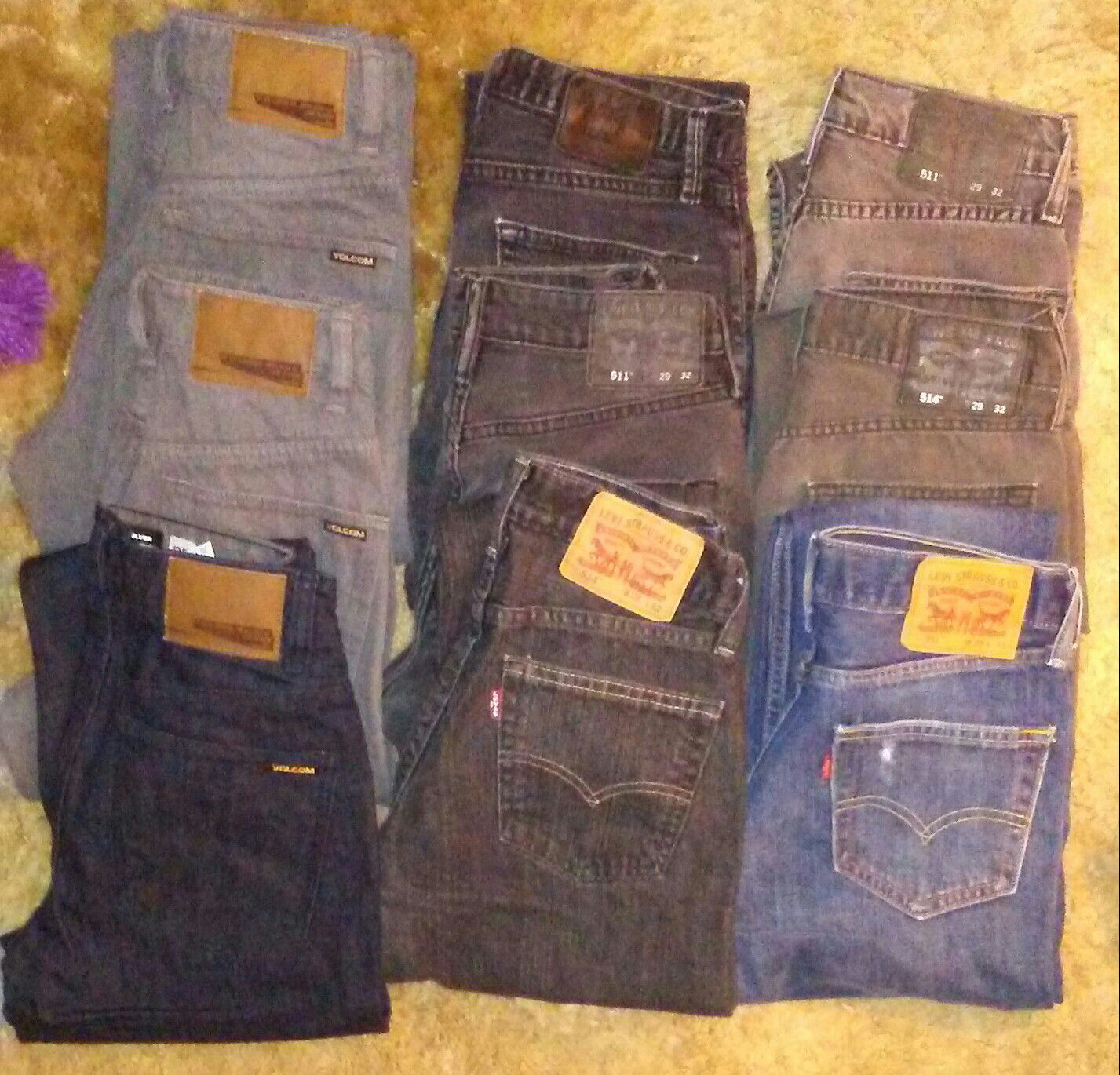 New & Gently Used LOT of Men's Designer Jeans - 9 Pairs!!!