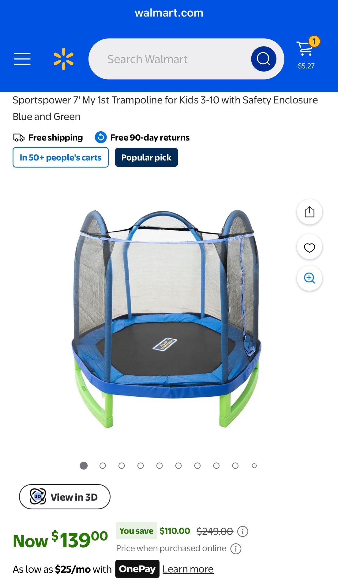 My First Trampoline 7ft for kids