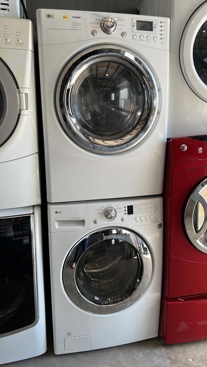 LG Front Load Washer Dryer White Stackable