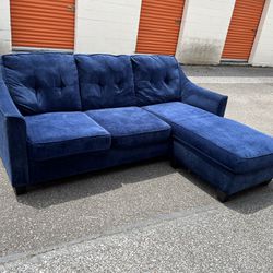 Beautiful Blue Velvet Sofa!