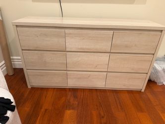 9 drawer dresser  32.1'' H X 58.27'' W X 15.55'' D