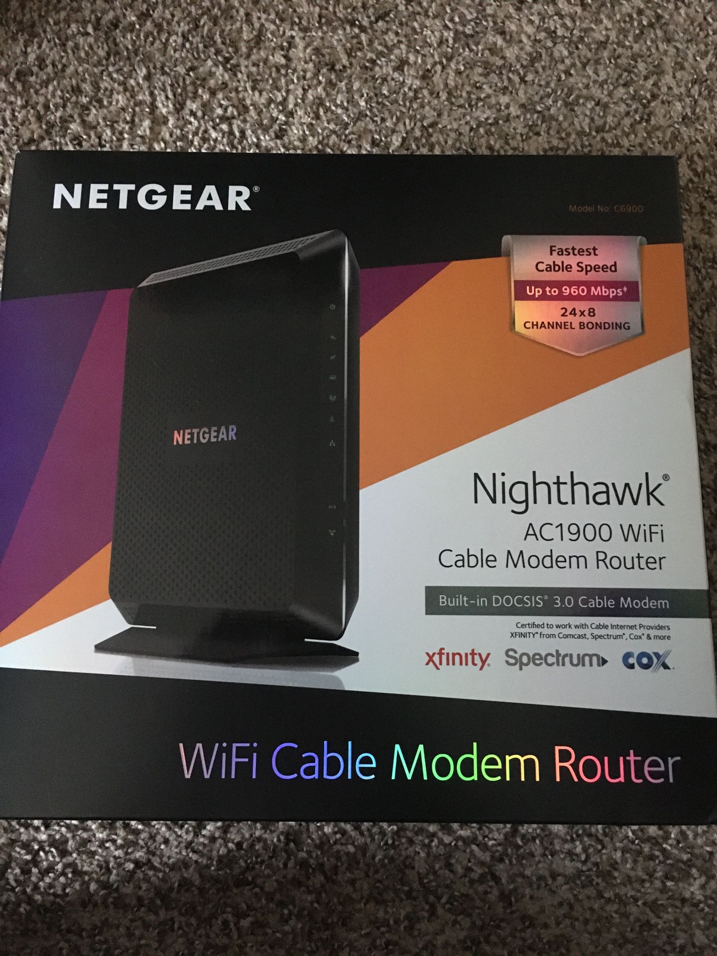 Netgear nighthawk ac1900 wifi cable modem router