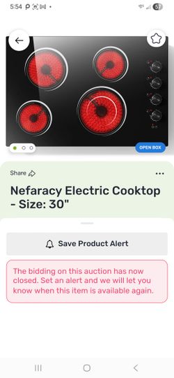 Electric cooktop