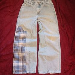 Timber-Patch Flannel Inset Denim