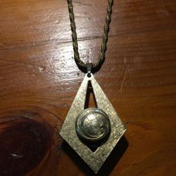 Vintage costume Jewelry- gold chain with gold watch medallion