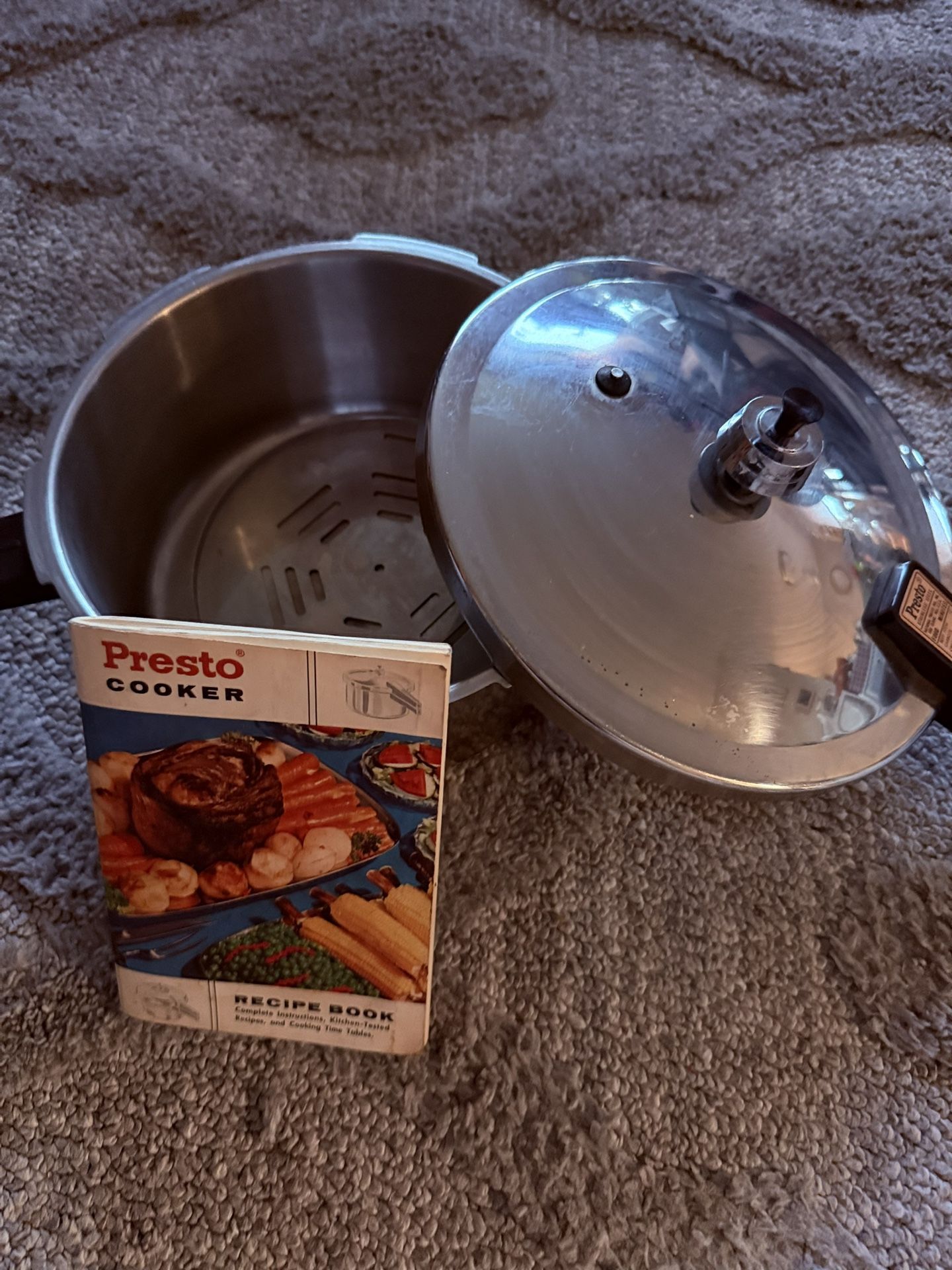 Vintage Stainless Steel 4 Quart Presto Pressure Cooker-model-c401b Vintage Stainless Steel