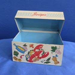 Vintage Ohio Art 1970s Metal Recipe Box 
