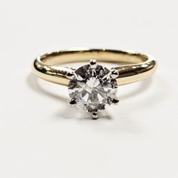 Gold Soliraire 1 Carat  Diamond Ring
