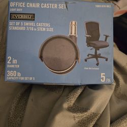 Office chair castor set