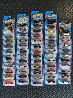 2021 Hot Wheels Lot of 55 with Factory Sealed 2021 Set Stickers
