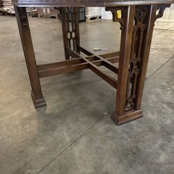 Ethan Allen Octagon Glass Dining Table
