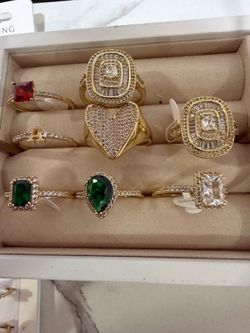 Anillos de oro laminado size 6-10