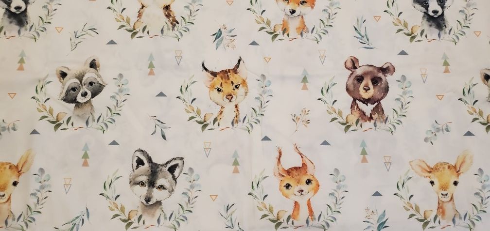 4 Yards Fabric NURSERY THEME Woodland Animals