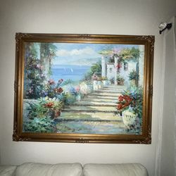 Large Signed Oil Painting 