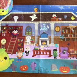 Puzzle 100 Pc Halloween Monster Mansion 