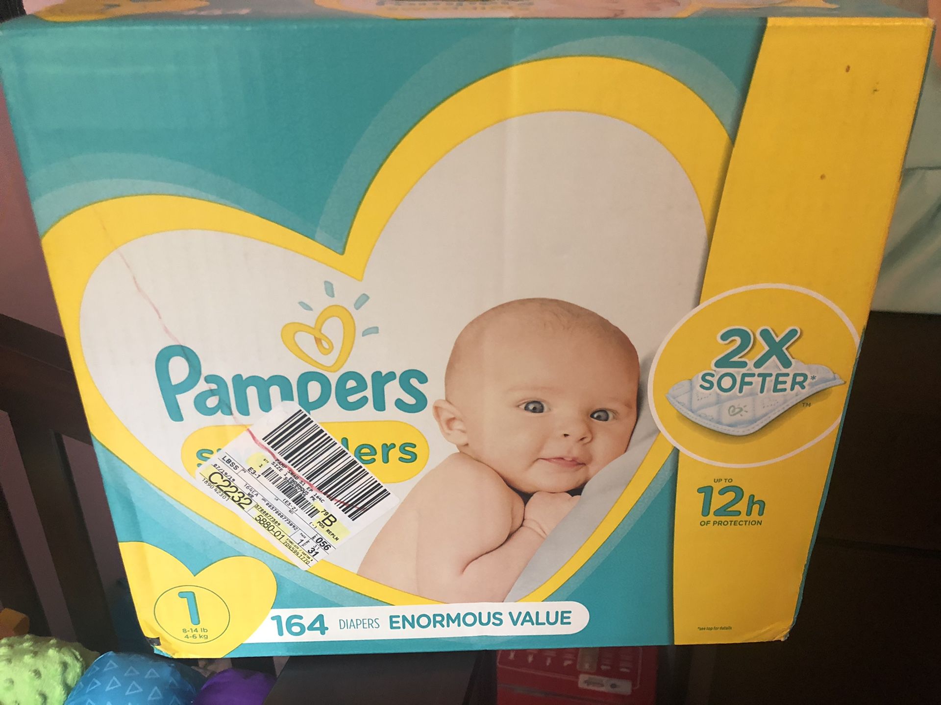 Pampers size 1 diapers 164 count