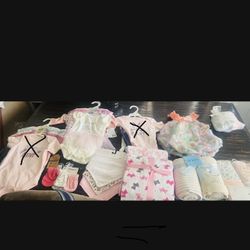 Baby Girl Clothes And Blankets Brand New 