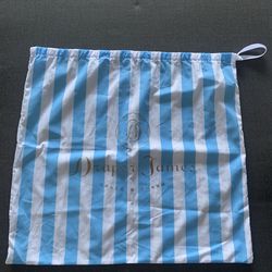 Draper James Grace and Charm Blue White Lines Dust-bag 19” X 21” NWOT