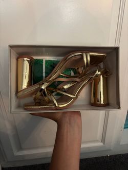 Gold heels size 8