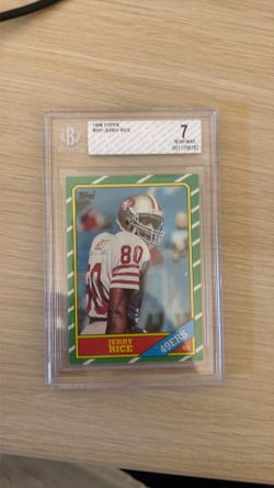 1986 Topps Jerry Rice Rookie BGS 7