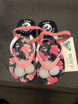 Toddler girl Roxy Flip flop sz 10