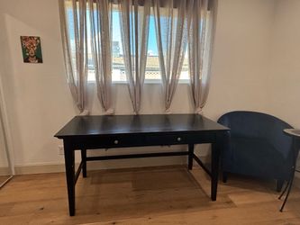 World Market Black Wood Desk