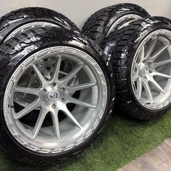 NEW 22x12 silver/brushed tis wheels and RBP tires 285/45r22c