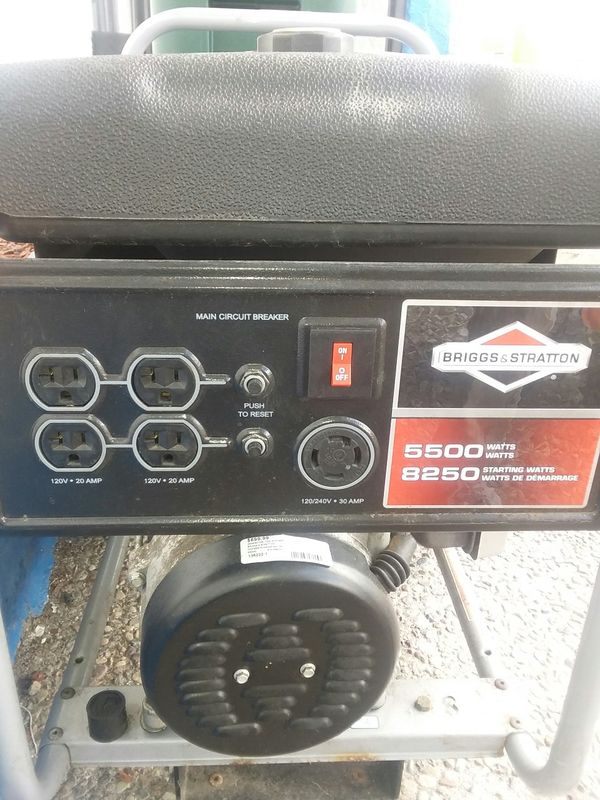 Briggs and Stratton gas generator works good 5500 running watts and