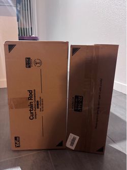 3 black curtain rods  32”-144”