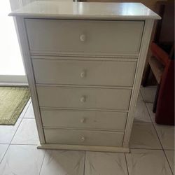 White Tall Dresser, Chest Of Drawers, Gavetero 